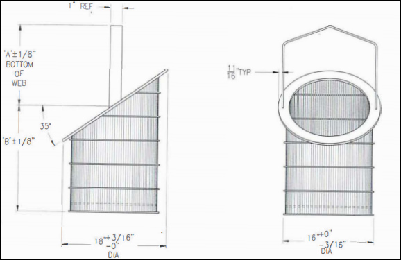 Wedge screen baskets stainless steel duplex material